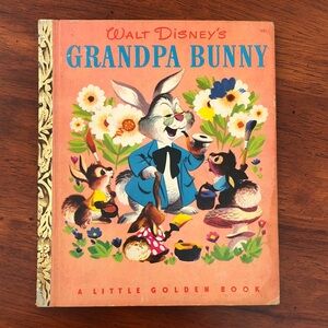 Vintage 1951 Little Golden Book Grandpa Bunny Walt Disney